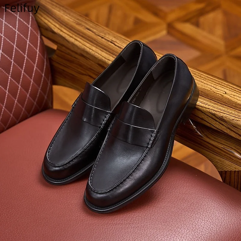 Black Business Casual Slip-On Men's Shoes Pointed Toe British Style Genuine Leather Loafers Lazy Men's Footwear Comfortable Wear
Black Business Casual Slip-On Men's Shoes Pointed Toe British Style Genuine Leather Loafers Lazy Men's Footwear Comfortable Wear