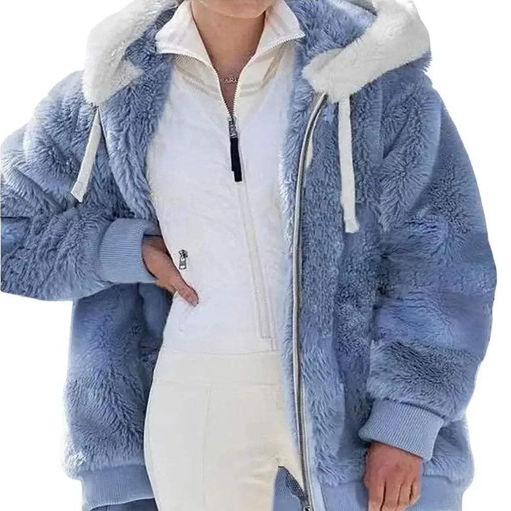 Women Jacket Warm Cozy Women's Winter Coat with Plush Hood Zipper Closure Stylish Outerwear for Weather with Side for Outdoor
Women Jacket Warm Cozy Women's Winter Coat with Plush Hood Zipper Closure Stylish Outerwear for Weather with Side for Outdoor