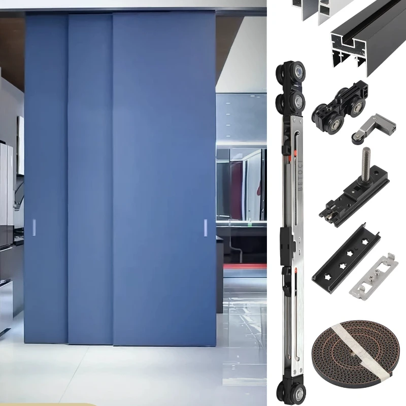 Three or four linkage door hanging and sliding track perfect system sliding door wooden door five accessories full set
Three or four linkage door hanging and sliding track perfect system sliding door wooden door five accessories full set