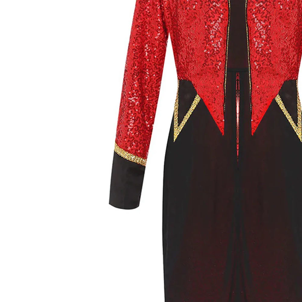 Womens Sequin Circus Ringmaster Coat Tuxedo Jacket Costume Halloween Carnival Magician Tailcoat Showman Blazer Coat Rave Outfits
Womens Sequin Circus Ringmaster Coat Tuxedo Jacket Costume Halloween Carnival Magician Tailcoat Showman Blazer Coat Rave Outfits