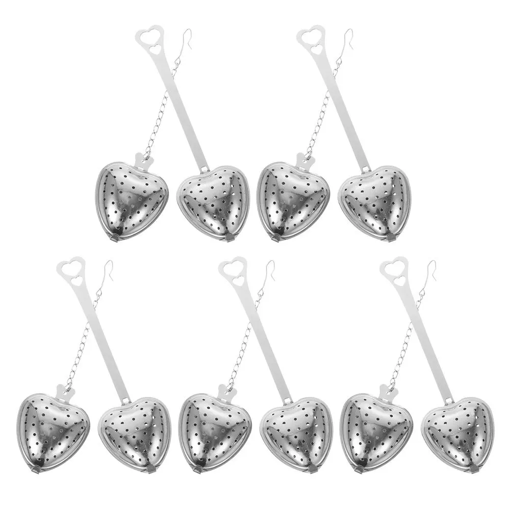 10pcs Stainless Steel Tea Infuser Heart Shaped Fine Mesh Strainer Spoon With Handle For Loose Leaf Tea Reusable Kitchen
10pcs Stainless Steel Tea Infuser Heart Shaped Fine Mesh Strainer Spoon With Handle For Loose Leaf Tea Reusable Kitchen