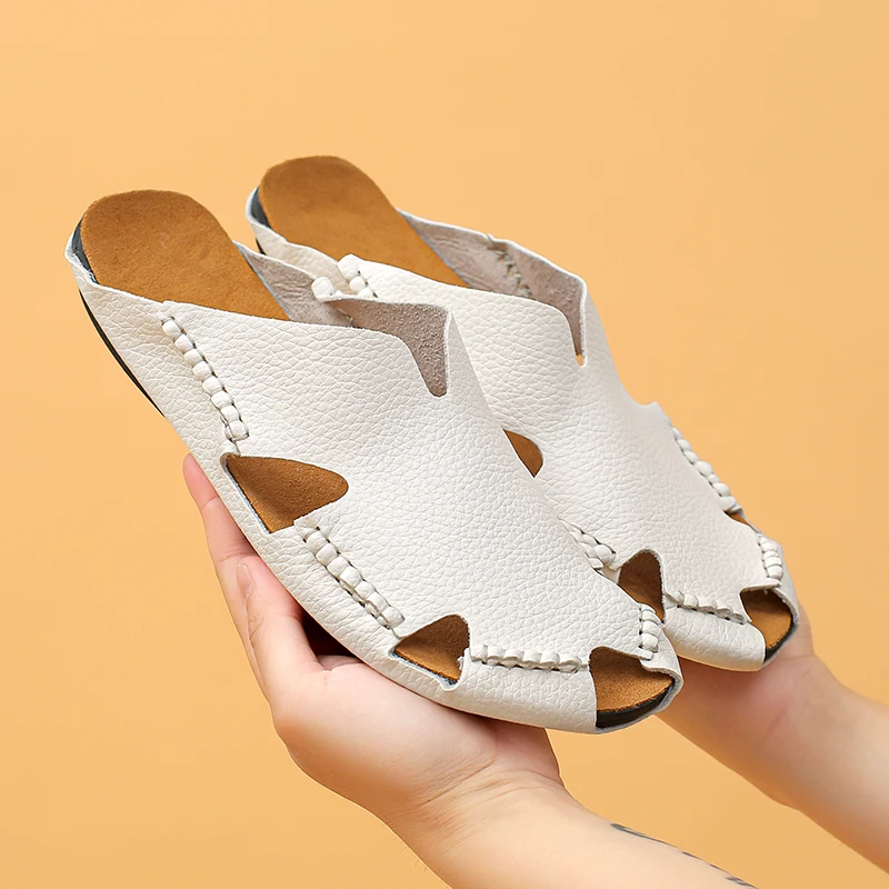 Plus Size 46 Slides Sandals Slip-on Mules Closed Toe Slippers for Man Summer Leather Flat Sneakers Backless Loafers Casual Shoes
Plus Size 46 Slides Sandals Slip-on Mules Closed Toe Slippers for Man Summer Leather Flat Sneakers Backless Loafers Casual Shoes