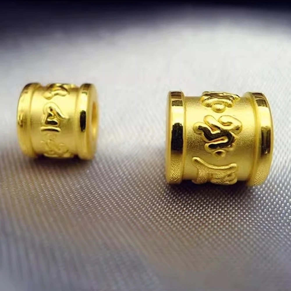 1PCS Real Pure 999 24K Yellow Gold Bead Men Women Lucky Mantra Column Pendant 0.9g
1PCS Real Pure 999 24K Yellow Gold Bead Men Women Lucky Mantra Column Pendant 0.9g