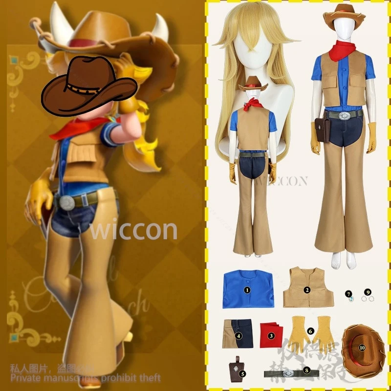 Anime Game Princess Cosplay Cowboy Uniform Vest Blue Shirt Red Scarf Kawaii Y2K Pants Wigs Cute Jirai Kei Girls Kid Customized
Anime Game Princess Cosplay Cowboy Uniform Vest Blue Shirt Red Scarf Kawaii Y2K Pants Wigs Cute Jirai Kei Girls Kid Customized