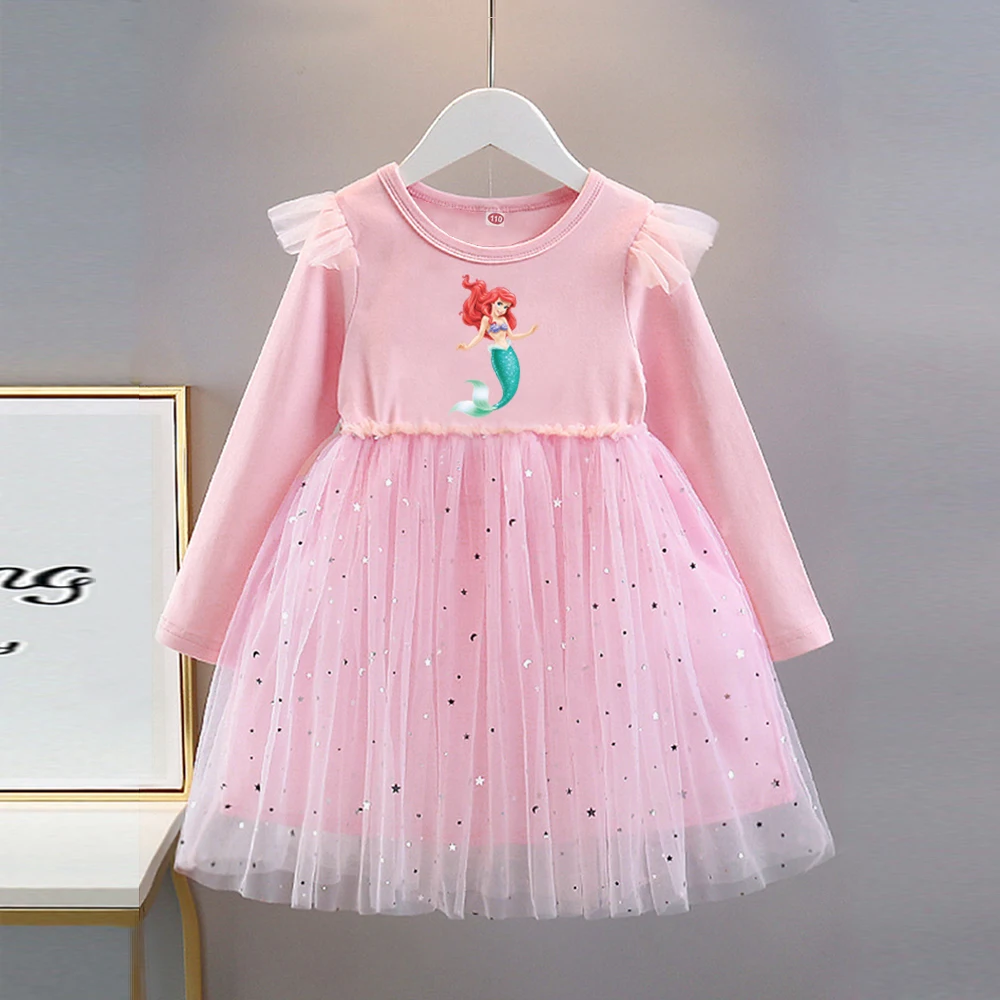 Baby Girls Dress Ariel Princess Dress Disney Spring Autumn Dress Long-sleeved For Children Kids Clothes Birthday Party Rainbow
Baby Girls Dress Ariel Princess Dress Disney Spring Autumn Dress Long-sleeved For Children Kids Clothes Birthday Party Rainbow