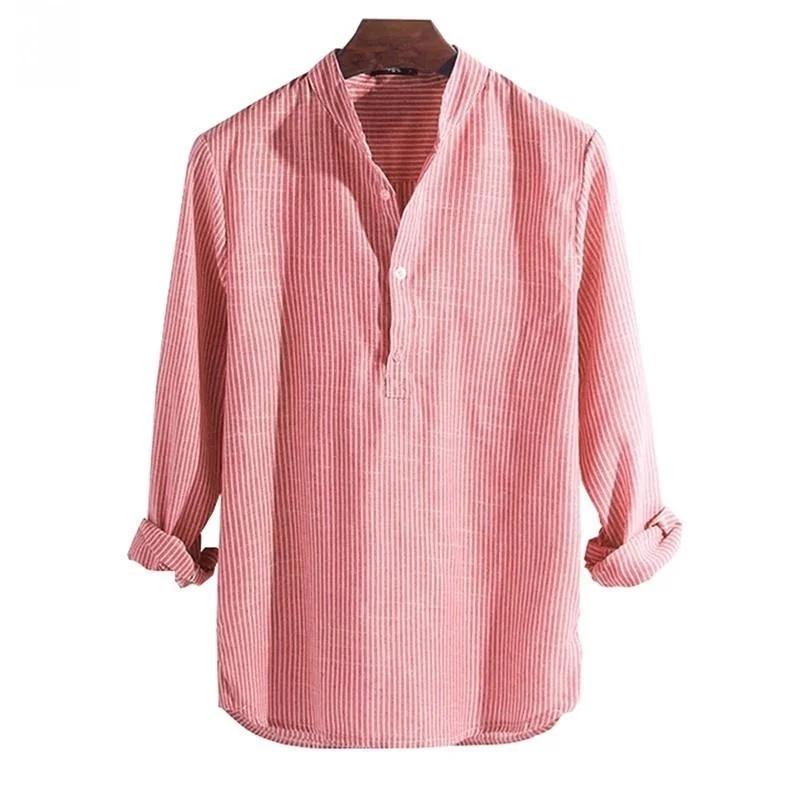 Slim Fit Long Sleeve Cotton Shirt Striped Design for Young Men Comfortable Breathable Casual Workwear Autumn Collection
Slim Fit Long Sleeve Cotton Shirt Striped Design for Young Men Comfortable Breathable Casual Workwear Autumn Collection