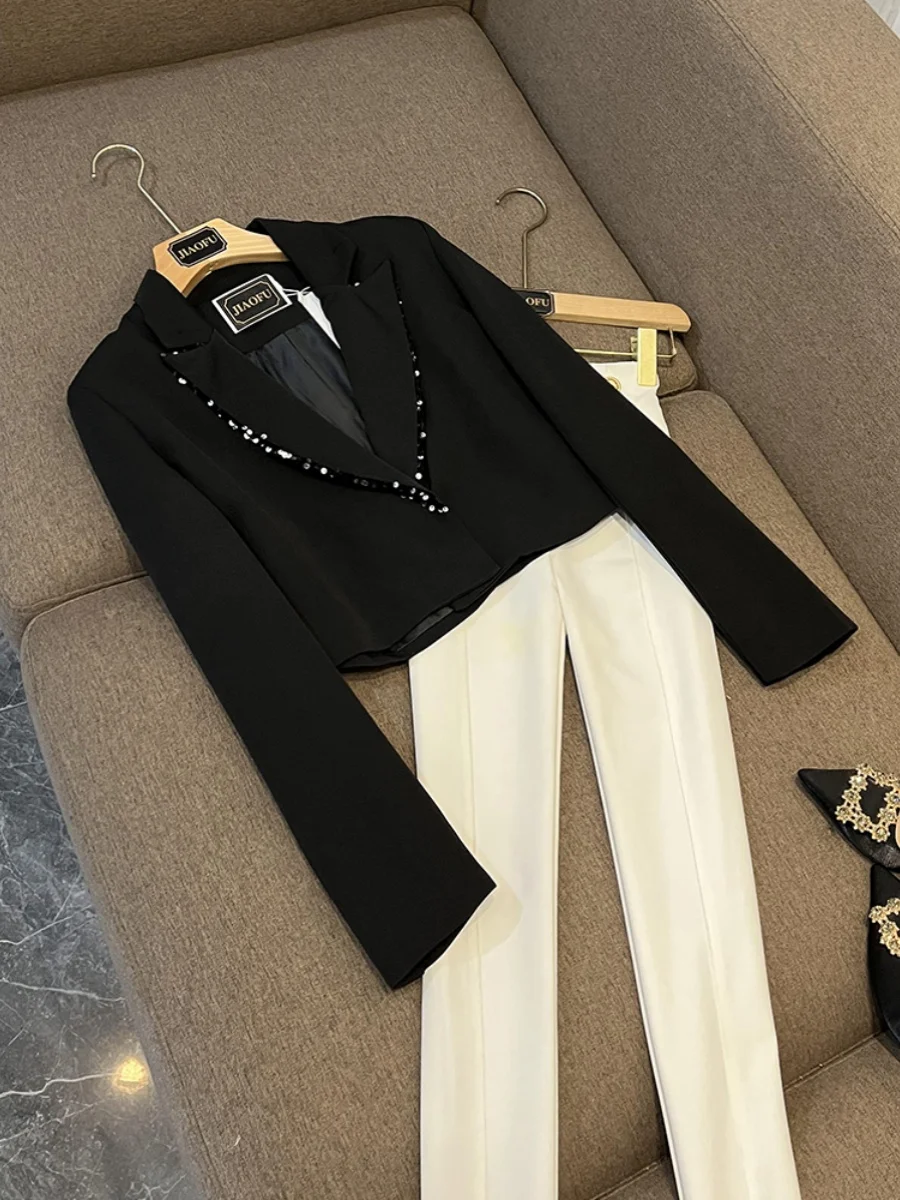 Женский костюм-двойка (пиджак и брюки) 2026: Модный дизайн, универсальный крой, маленький размер, в западном стиле N208
Женский костюм-двойка (пиджак и брюки) 2026: Модный дизайн, универсальный крой, маленький размер, в западном стиле N208