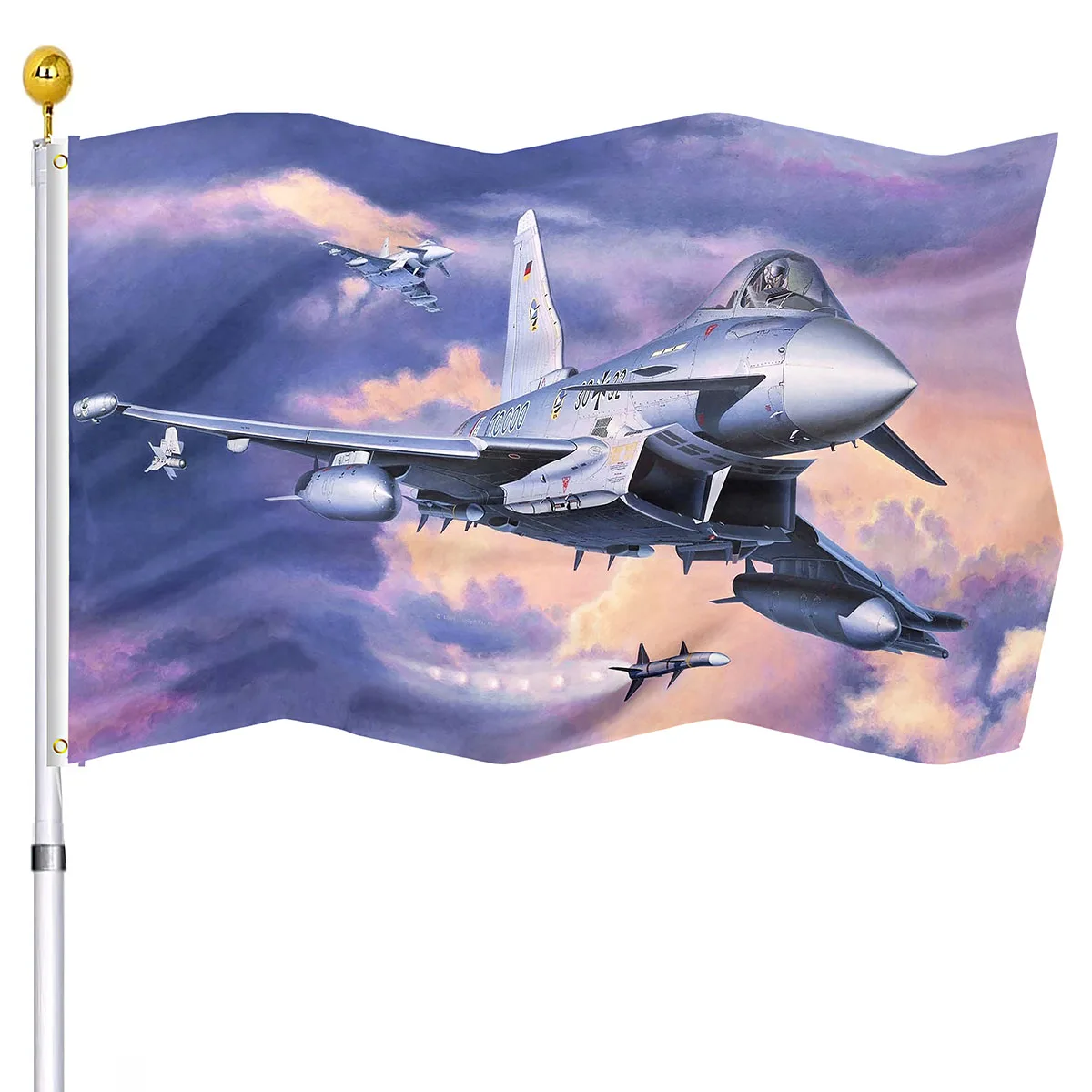 Eurofighter Flag Multipurpose Aircraft Double Stitched Polyester Flags Banner with Brass Grommets House Decor for Indoor Outdoor
Eurofighter Flag Multipurpose Aircraft Double Stitched Polyester Flags Banner with Brass Grommets House Decor for Indoor Outdoor