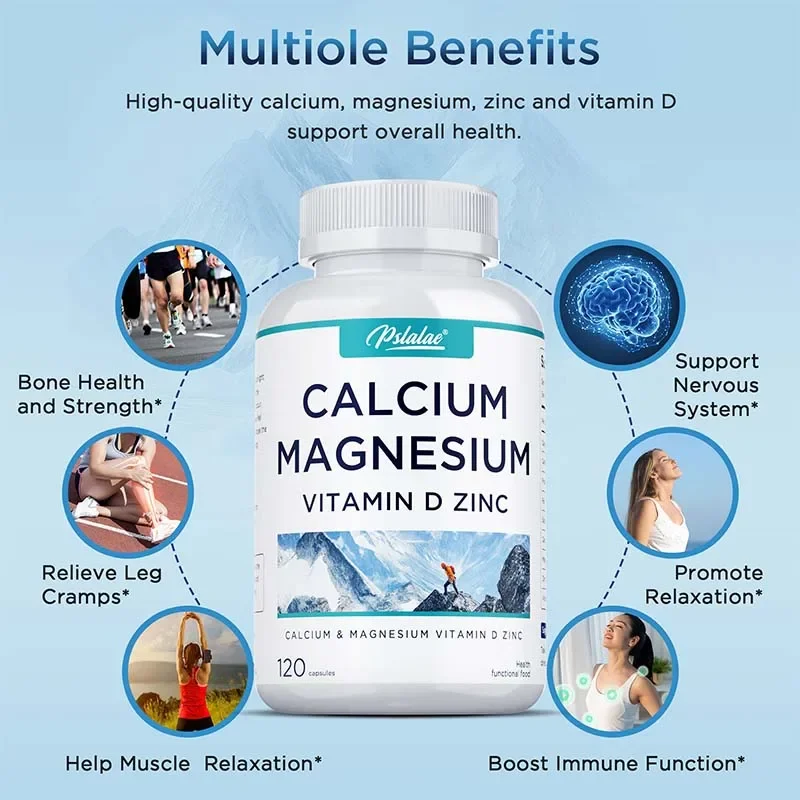 Calcium Magnesium Vitamin D Zinc - Strengthen Bones, Improve Digestion, Helps Reduce Osteoporosis, Boosts Immune System
Calcium Magnesium Vitamin D Zinc - Strengthen Bones, Improve Digestion, Helps Reduce Osteoporosis, Boosts Immune System