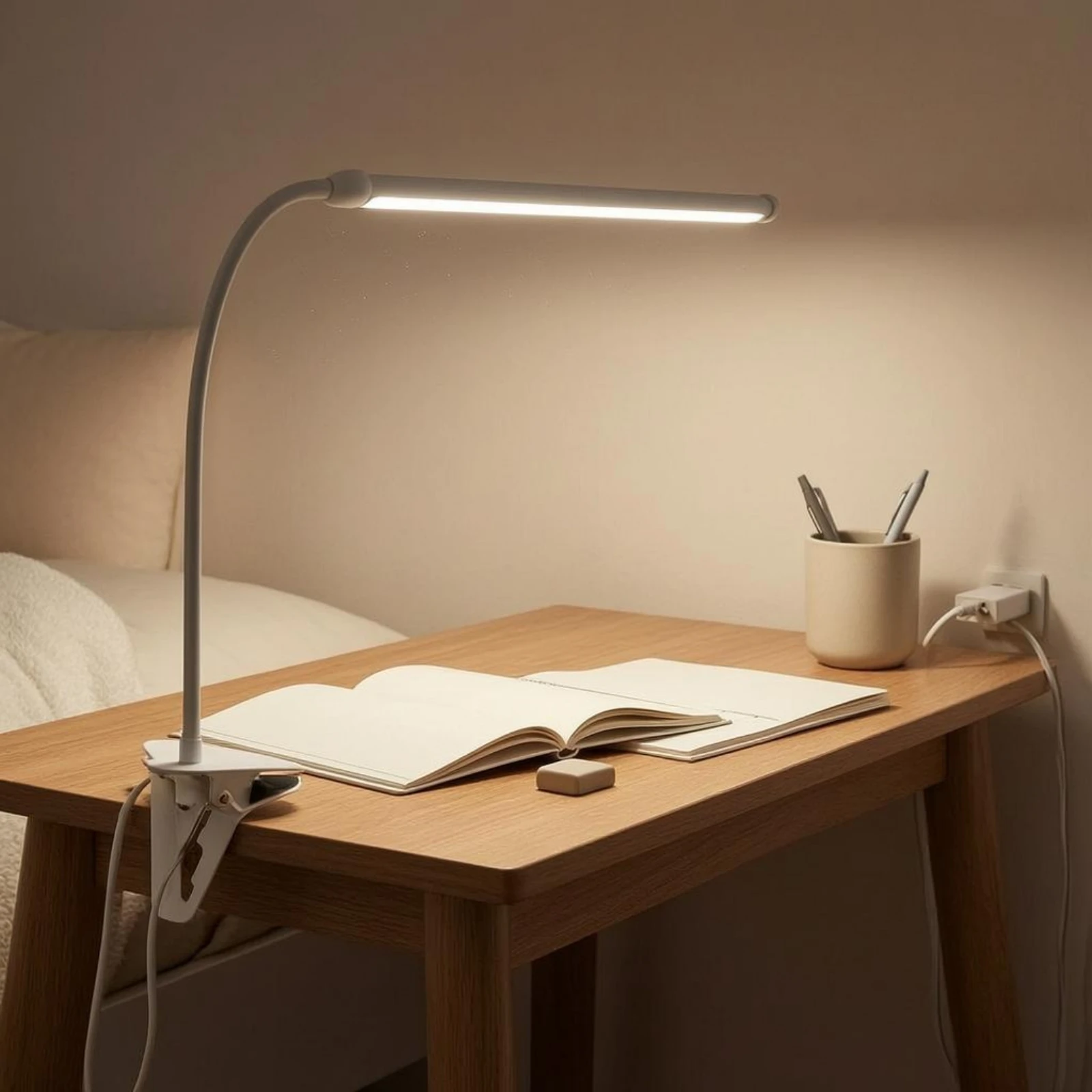 USB Clip-Mounted Desk Lamp 3 Color Modes Clamp Reading Light Clip on Reading Light Dimmable
USB Clip-Mounted Desk Lamp 3 Color Modes Clamp Reading Light Clip on Reading Light Dimmable