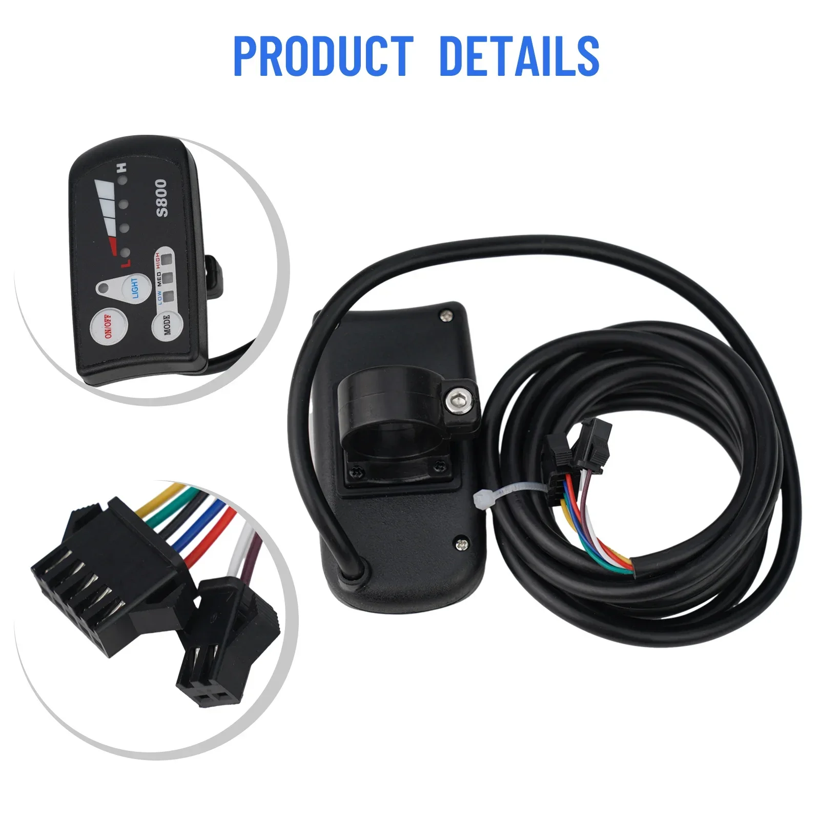 Meter E-Bike Display Black 22.2mm Handlebar 36V 48V Control Panel Electric Bicycle For Ebike SM With Light Plug
Meter E-Bike Display Black 22.2mm Handlebar 36V 48V Control Panel Electric Bicycle For Ebike SM With Light Plug