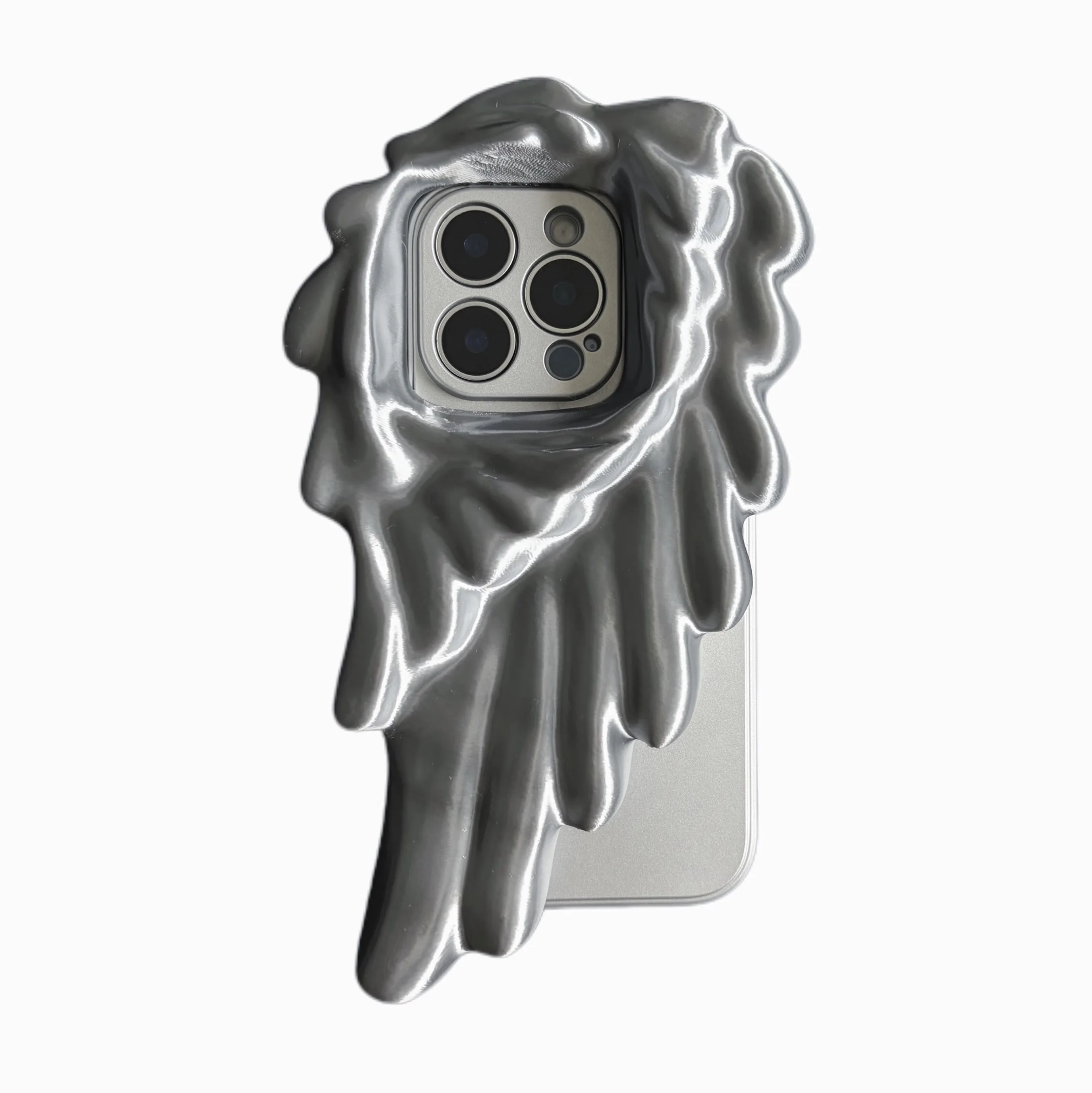 3D-printed custom black, white and grey silk wings phone case, suitable for Apple phones
3D-printed custom black, white and grey silk wings phone case, suitable for Apple phones