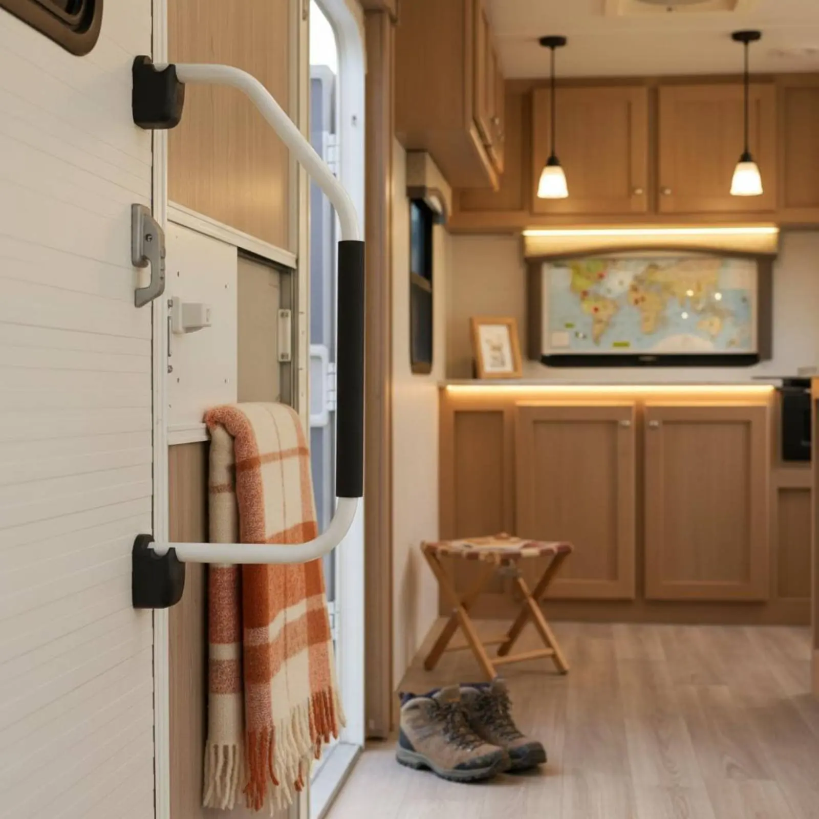 RV Grab Handle Easy to Install RV Assist Bar Recreational Vehicle Entry Handle Strong Support Exterior Assist Bar Finger Grips
RV Grab Handle Easy to Install RV Assist Bar Recreational Vehicle Entry Handle Strong Support Exterior Assist Bar Finger Grips