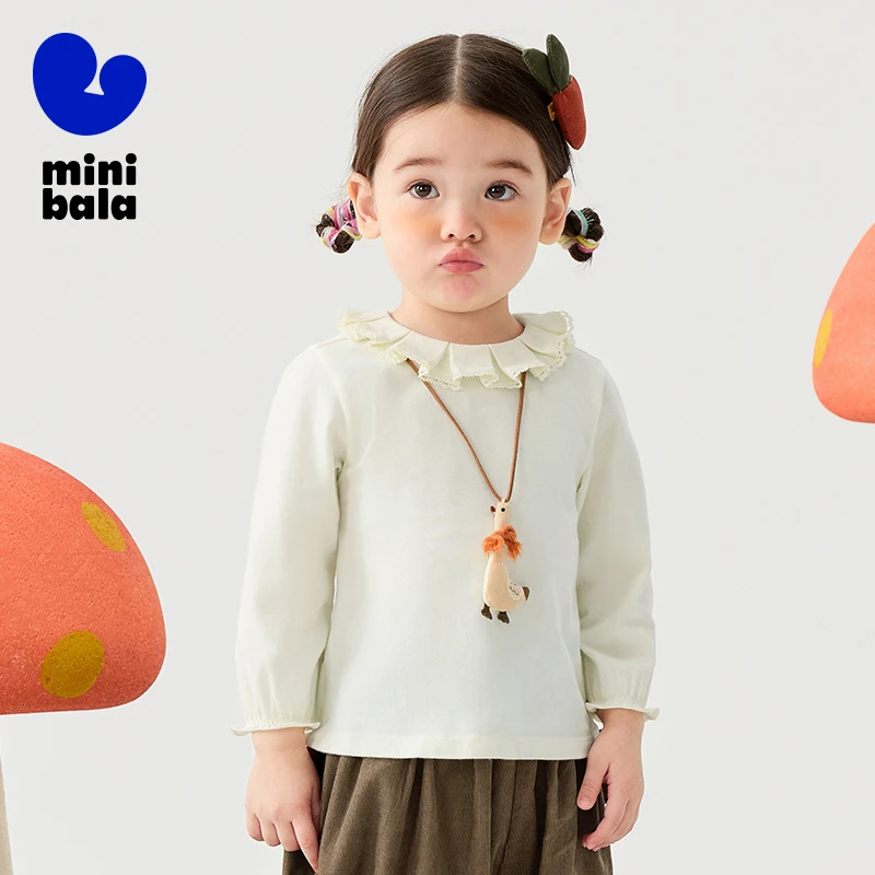 Футболка для девочек Mini Bala, весна 2024, детская футболка с длинными рукавами, приятная для кожи, клейкий рис, топ
Футболка для девочек Mini Bala, весна 2024, детская футболка с длинными рукавами, приятная для кожи, клейкий рис, топ