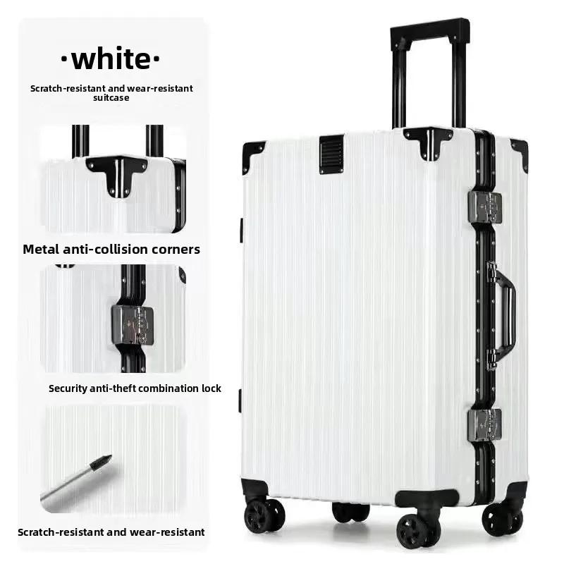 New Large Capacity Aluminum Frame Luggage Upright Suitcase with Spinner Wheels Travel Lock for Students Men Women Luggage Set
New Large Capacity Aluminum Frame Luggage Upright Suitcase with Spinner Wheels Travel Lock for Students Men Women Luggage Set