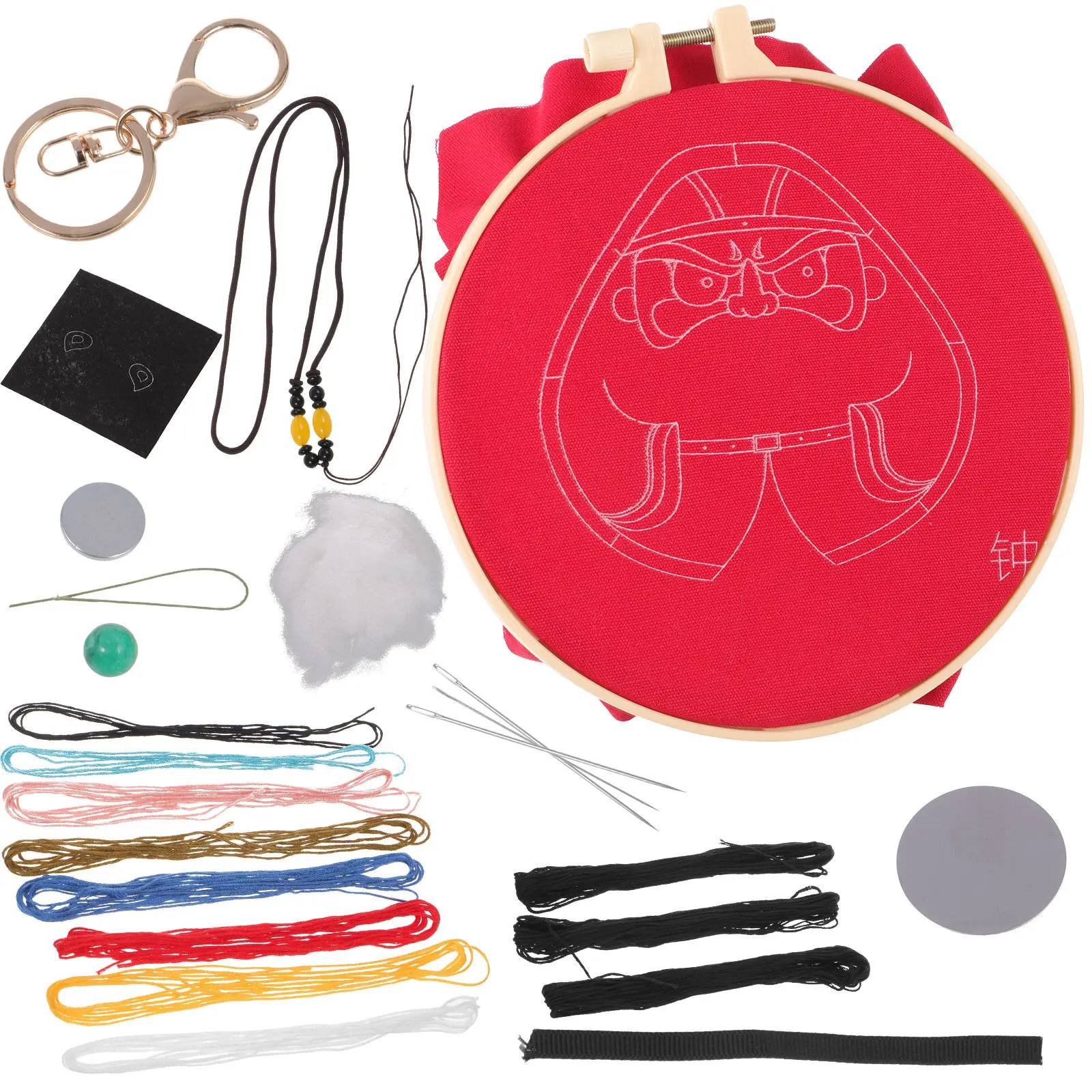 1Set Zhongkui Peace Amulet Embroidery Kit Beginner Friendly Cross Stitch Keychain Set Portable Lightweight DIY Art Craft Kit
1Set Zhongkui Peace Amulet Embroidery Kit Beginner Friendly Cross Stitch Keychain Set Portable Lightweight DIY Art Craft Kit