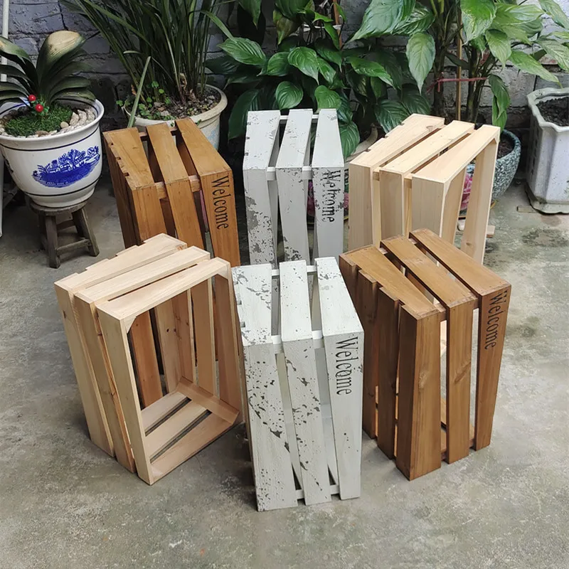 Rustic Wooden Storage Box Creative Cultural Decoration Props Soft Furniing Vintage Window Display Wooden Box for Homestay
Rustic Wooden Storage Box Creative Cultural Decoration Props Soft Furniing Vintage Window Display Wooden Box for Homestay