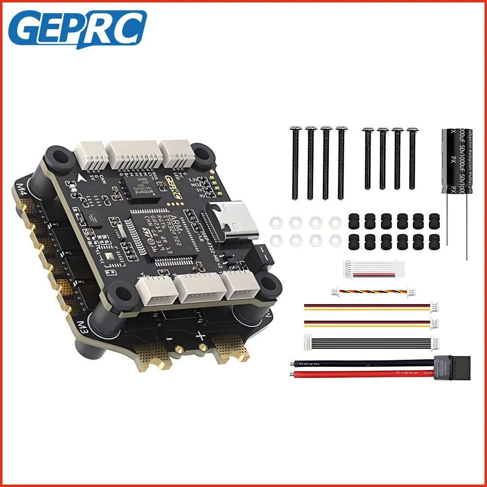 GEPRC TAKER F722 BLS 65A 3-6S V2 STACK GEP-F722-HD V2 Flight Controller TAKER BLS 65A 4IN1 ESC
GEPRC TAKER F722 BLS 65A 3-6S V2 STACK GEP-F722-HD V2 Flight Controller TAKER BLS 65A 4IN1 ESC