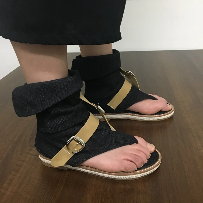 Girseaby Shoes Buckle Gladiator Sandals Women Summer Jeans Boots Zipper Booties Sandalias Size 40 41 42 43 Black Blue
Girseaby Shoes Buckle Gladiator Sandals Women Summer Jeans Boots Zipper Booties Sandalias Size 40 41 42 43 Black Blue