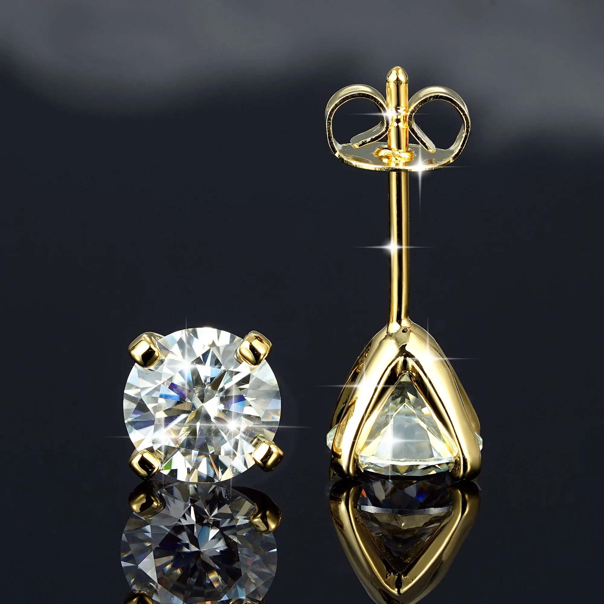 Abestecom Classic Fashion Earrings 6.5mm Round Moissanite Four Claw Classic Stud Earrings Elegant Women Valentine's Day Jewelry
Abestecom Classic Fashion Earrings 6.5mm Round Moissanite Four Claw Classic Stud Earrings Elegant Women Valentine's Day Jewelry