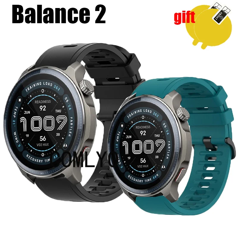 Для Amazfit Balance 2, силиконовый мягкий ремешок для умных часов, защитная пленка для экрана
Для Amazfit Balance 2, силиконовый мягкий ремешок для умных часов, защитная пленка для экрана
