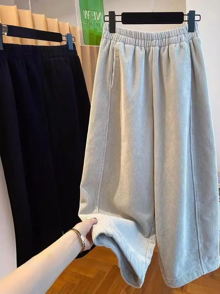 plus Size Corduroy Thickened Wide Leg Pants Women's Autumn Winter Loose Straight Casual Trousers High Waist Straight Tube Pants
plus Size Corduroy Thickened Wide Leg Pants Women's Autumn Winter Loose Straight Casual Trousers High Waist Straight Tube Pants