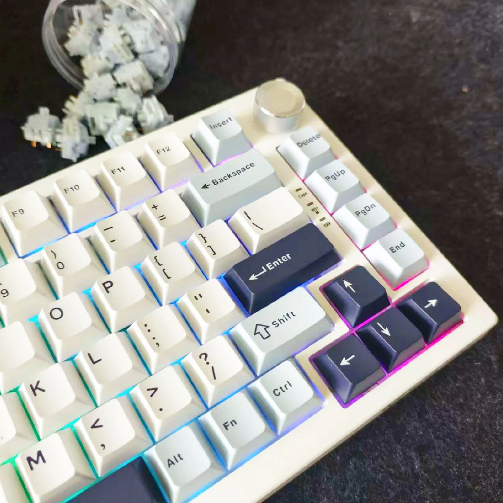 Blue White Black Double Shot PBT Keycaps 128 Keys Cherry Profile Keyboard Keycaps for Gateron MX Switches Mechanical Keyboard
Blue White Black Double Shot PBT Keycaps 128 Keys Cherry Profile Keyboard Keycaps for Gateron MX Switches Mechanical Keyboard