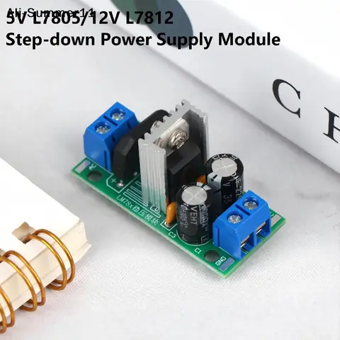 【A11】L7805 L7812 Kademeli Düşürücü Güç Kaynağı Modülü 5V 12V Voltaj Regülatör Kartı, DIY Elektronik Projeleri İçin Isı Emicili