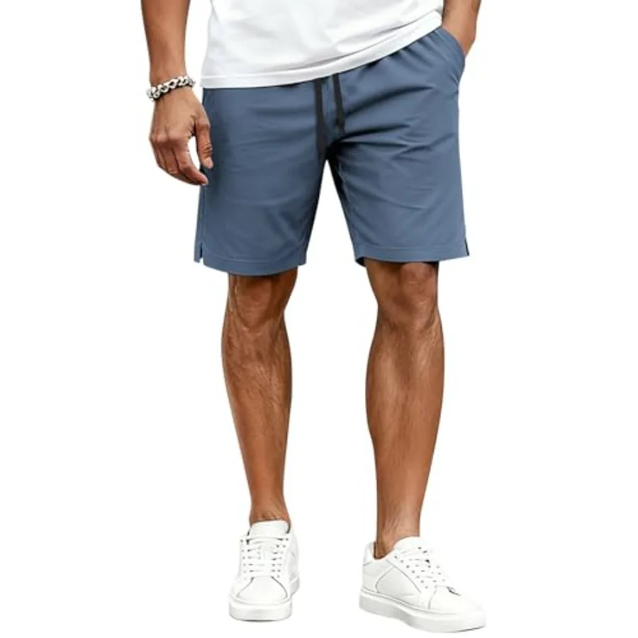 Mens Casual Shorts Cotton Drawstring Elastic Waist Lightweight 9" Chino Golf Shorts Summer Beach Shorts
Mens Casual Shorts Cotton Drawstring Elastic Waist Lightweight 9" Chino Golf Shorts Summer Beach Shorts