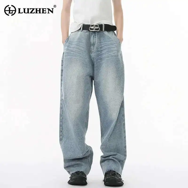 LUZHEN 2025 New Fashion Elegant Loose Washed Straight Jeans Men's Stylish High Quality Wide Leg Plain Denim Pants Male JY1098
LUZHEN 2025 New Fashion Elegant Loose Washed Straight Jeans Men's Stylish High Quality Wide Leg Plain Denim Pants Male JY1098
