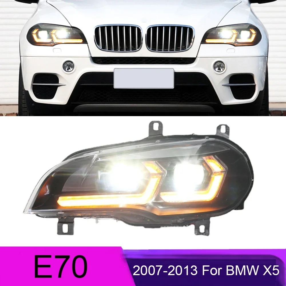 Автомобильные фары для BMW X5 F15 2007-2013, фары, светодиодные DRL, указатели поворота, светодиодный проектор, бифокальные линзы, аксессуары
Автомобильные фары для BMW X5 F15 2007-2013, фары, светодиодные DRL, указатели поворота, светодиодный проектор, бифокальные линзы, аксессуары