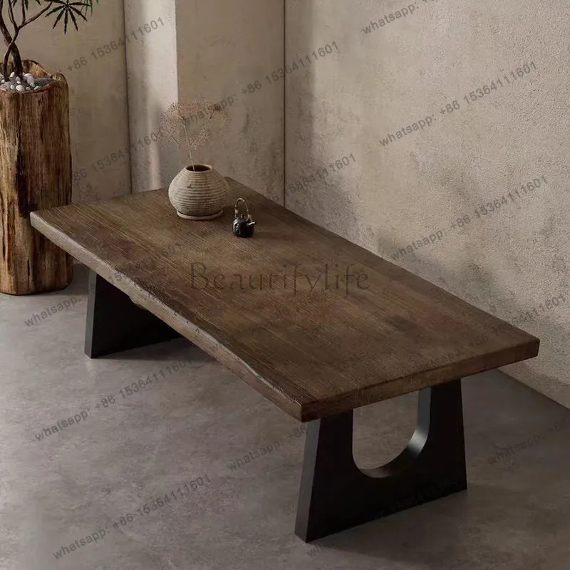 Solid wood retro computer table display long dining table reception meeting
Solid wood retro computer table display long dining table reception meeting