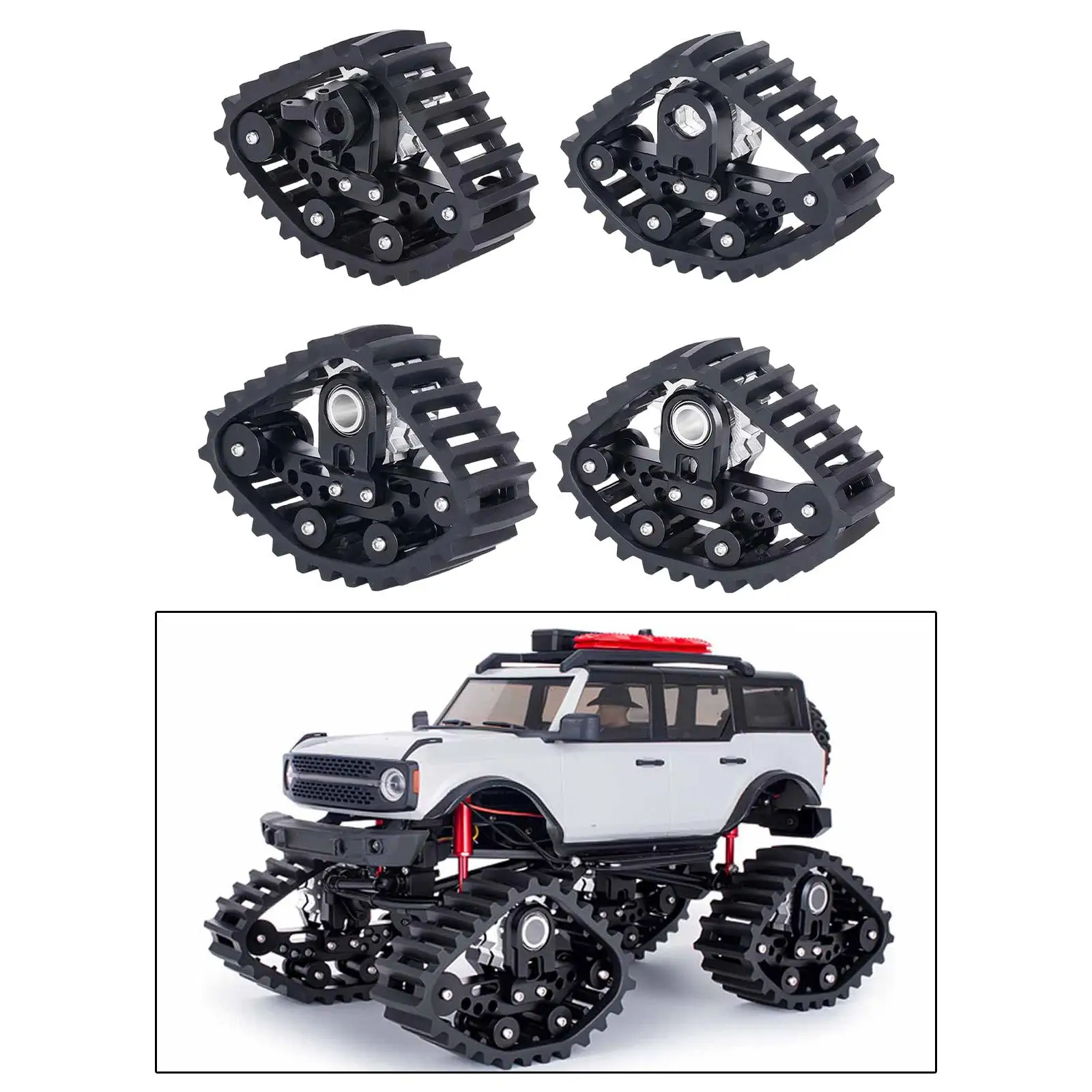 Snow Track Wheel Tires 1/24 RC Crawler Car Accessories Rubber Alloy Easy Install for Off Road Maintenance Repair
Snow Track Wheel Tires 1/24 RC Crawler Car Accessories Rubber Alloy Easy Install for Off Road Maintenance Repair