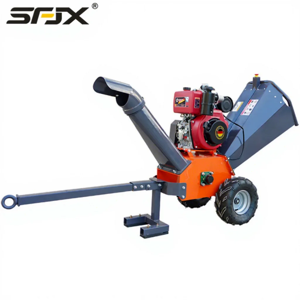 Portable High Output Mobile Tree Chipper Woodchipper with Engine-Powered Wood Shredder
Portable High Output Mobile Tree Chipper Woodchipper with Engine-Powered Wood Shredder