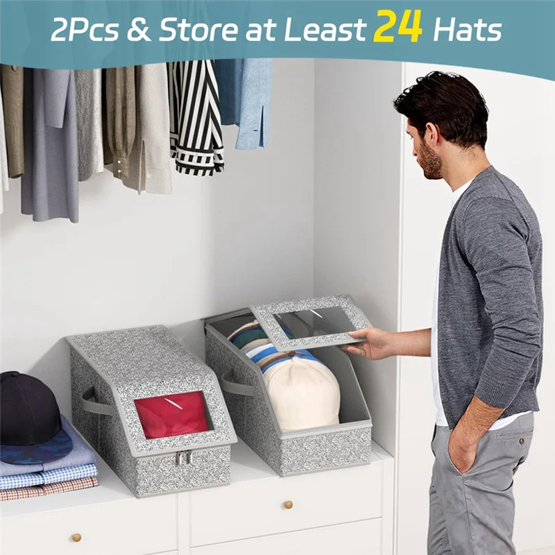 【Hot Selling】2 PCS Stackable Hat Storage For Baseball Caps, Holds Up To 24 Caps Hat Organizer For Closet, Hat Boxes With Cardboa
【Hot Selling】2 PCS Stackable Hat Storage For Baseball Caps, Holds Up To 24 Caps Hat Organizer For Closet, Hat Boxes With Cardboa
