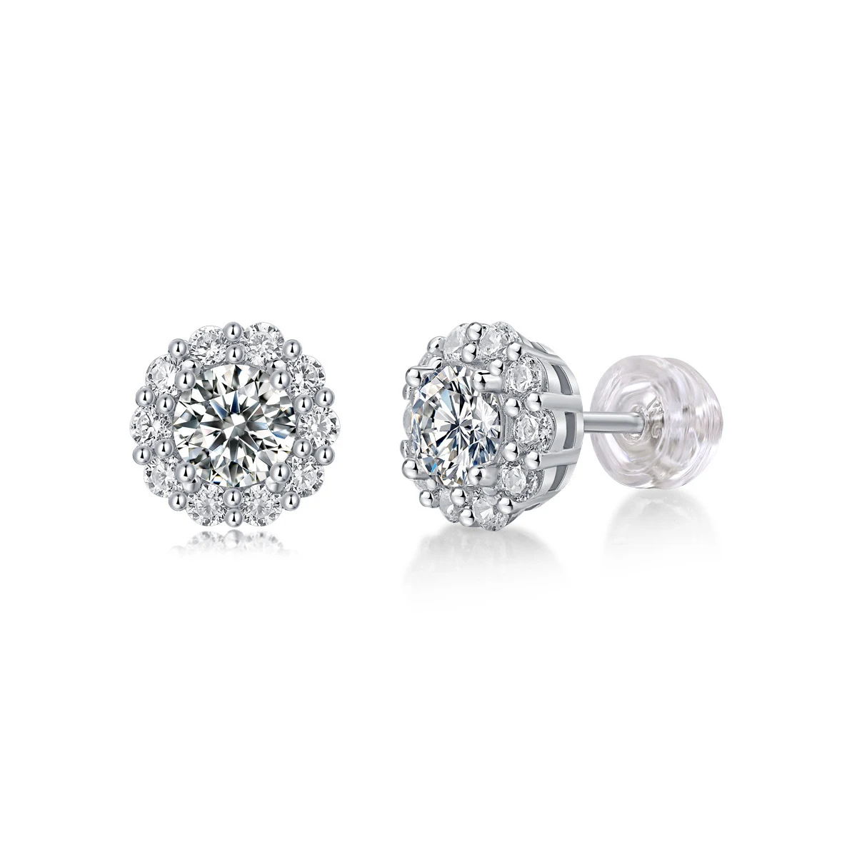1cttw 5mm D Color Moissanite Diamond Flower Stud Earrings 925 Sterling Silver Fine Jewelry Plated Rhodium Pass Tester with Gra
1cttw 5mm D Color Moissanite Diamond Flower Stud Earrings 925 Sterling Silver Fine Jewelry Plated Rhodium Pass Tester with Gra
