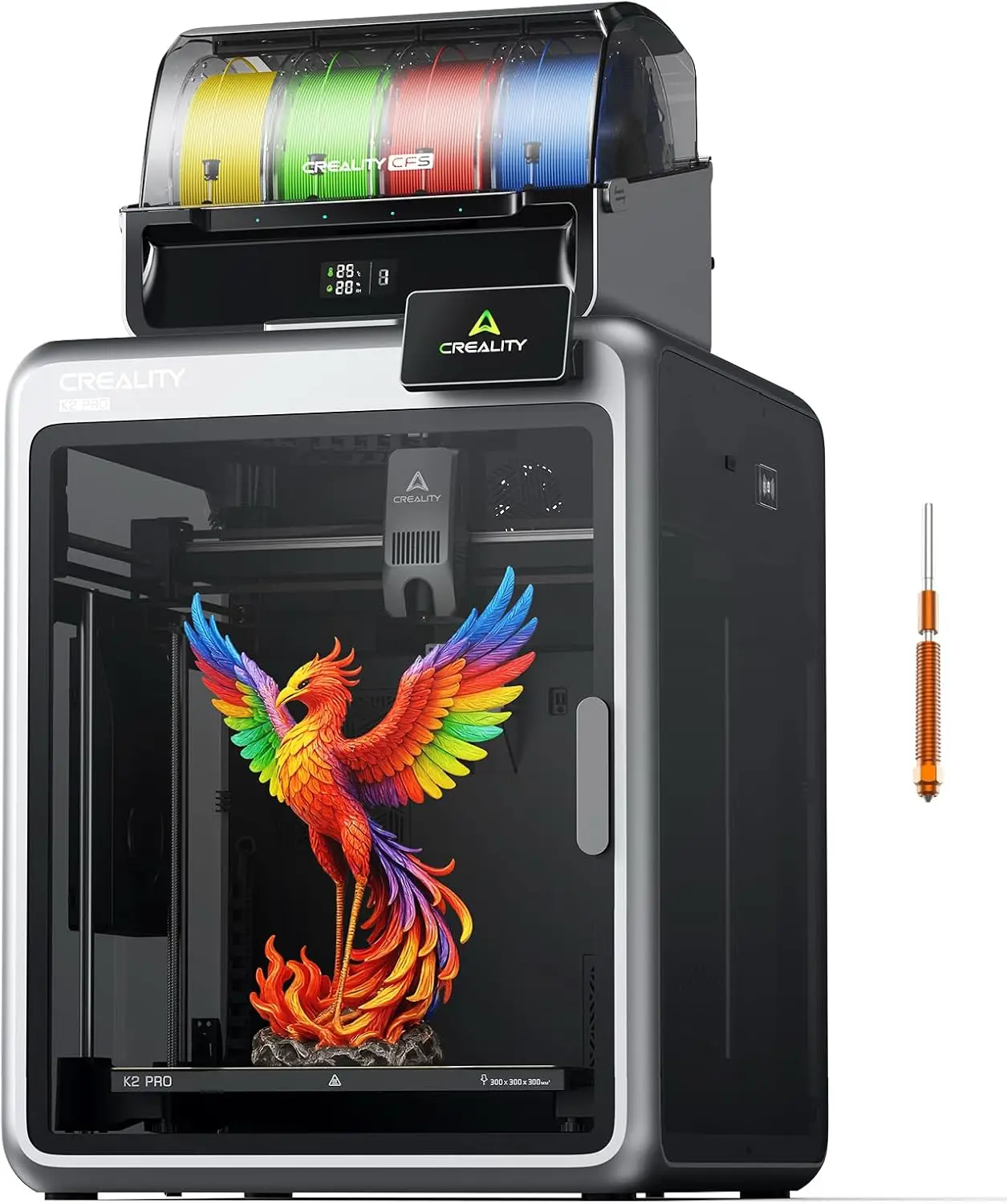 K2 Pro Combo (A) 3D Printer, Multicolor 3D Printer with CFS, 600mm/s Max High-Speed, Dual AI Camera, Fully Assembled Auto
K2 Pro Combo (A) 3D Printer, Multicolor 3D Printer with CFS, 600mm/s Max High-Speed, Dual AI Camera, Fully Assembled Auto