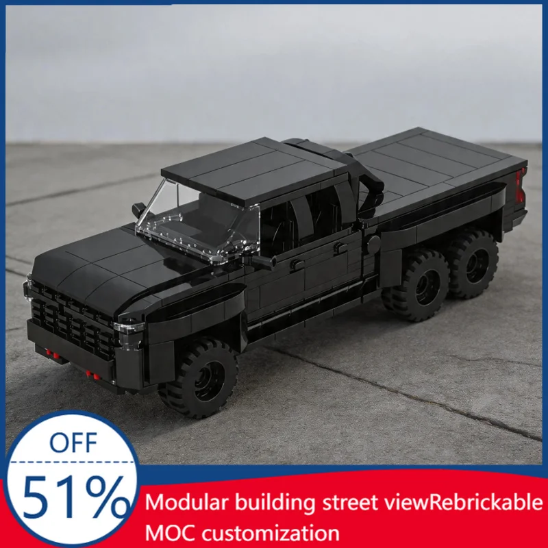 611 Pcs MOC Urban Black Pickup Truck Model Display DIY Building Block Technology Assembly Creative Type Toy Kids Birthday Gifts
611 Pcs MOC Urban Black Pickup Truck Model Display DIY Building Block Technology Assembly Creative Type Toy Kids Birthday Gifts