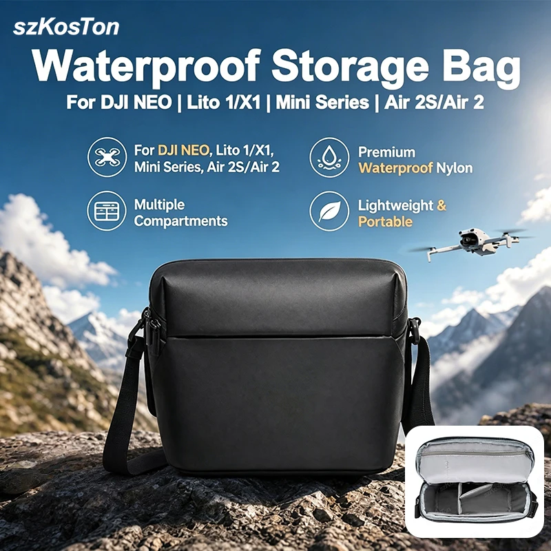 Shoulder Bag For DJI Lito 1/X1/Neo/Mini 3 4 5 Pro Portable Waterproof Storage Bag Backpack For DJI Ari 2/2S Accessories
Shoulder Bag For DJI Lito 1/X1/Neo/Mini 3 4 5 Pro Portable Waterproof Storage Bag Backpack For DJI Ari 2/2S Accessories