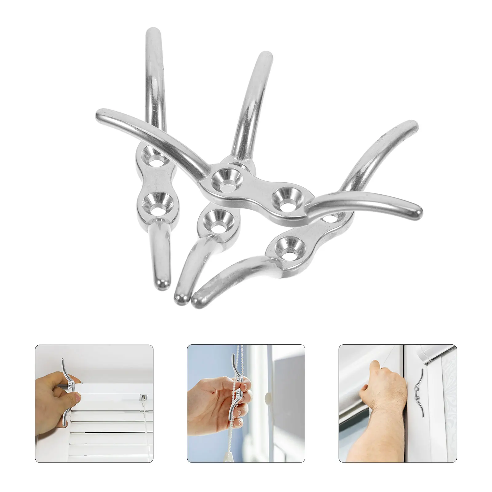 4pcs Silver Stainless Steel Window Blinds Cord Accessories Flagpole Rope Holder Boat Cleat Blind Management Easy Installation
4pcs Silver Stainless Steel Window Blinds Cord Accessories Flagpole Rope Holder Boat Cleat Blind Management Easy Installation