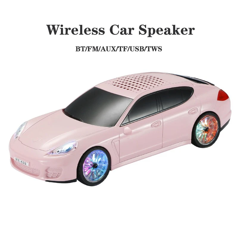New WS599 colorful lamp car model Bluetooth speaker Support BT/FM/AUX/TF/USB/TWS car shaped speaker shaped like a car
New WS599 colorful lamp car model Bluetooth speaker Support BT/FM/AUX/TF/USB/TWS car shaped speaker shaped like a car