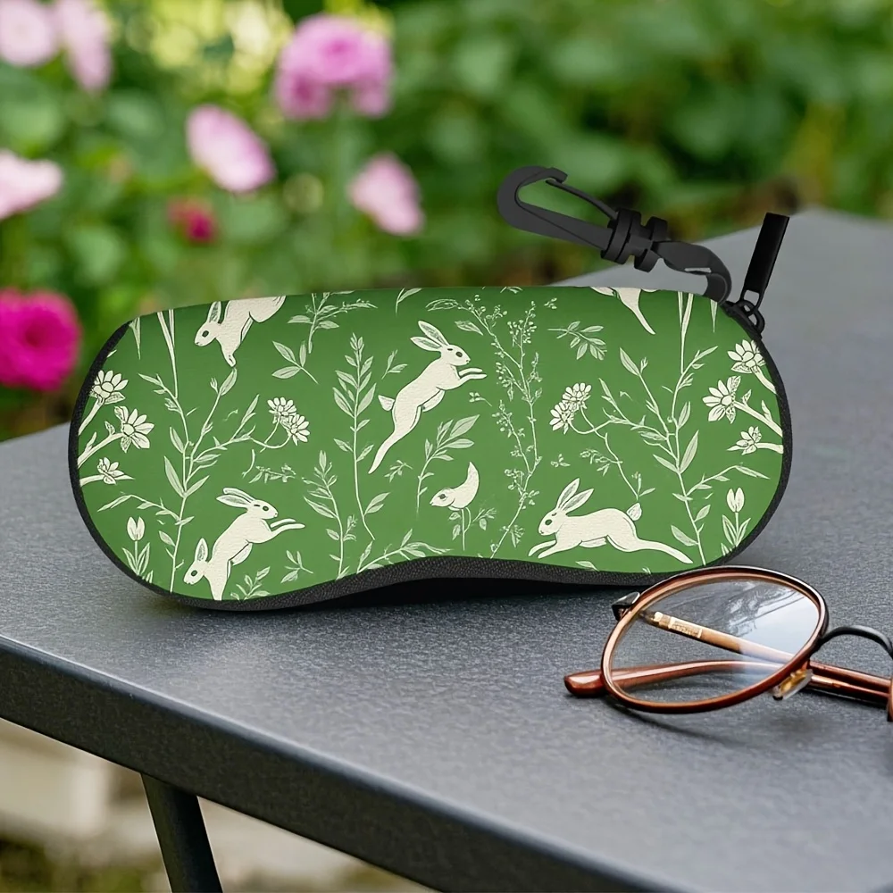 1 шт. стильный зеленый чехол для очков с цветочным принтом и изображением кролика, на молнии, легкий, из прочной ткани, для женщин
1 шт. стильный зеленый чехол для очков с цветочным принтом и изображением кролика, на молнии, легкий, из прочной ткани, для женщин