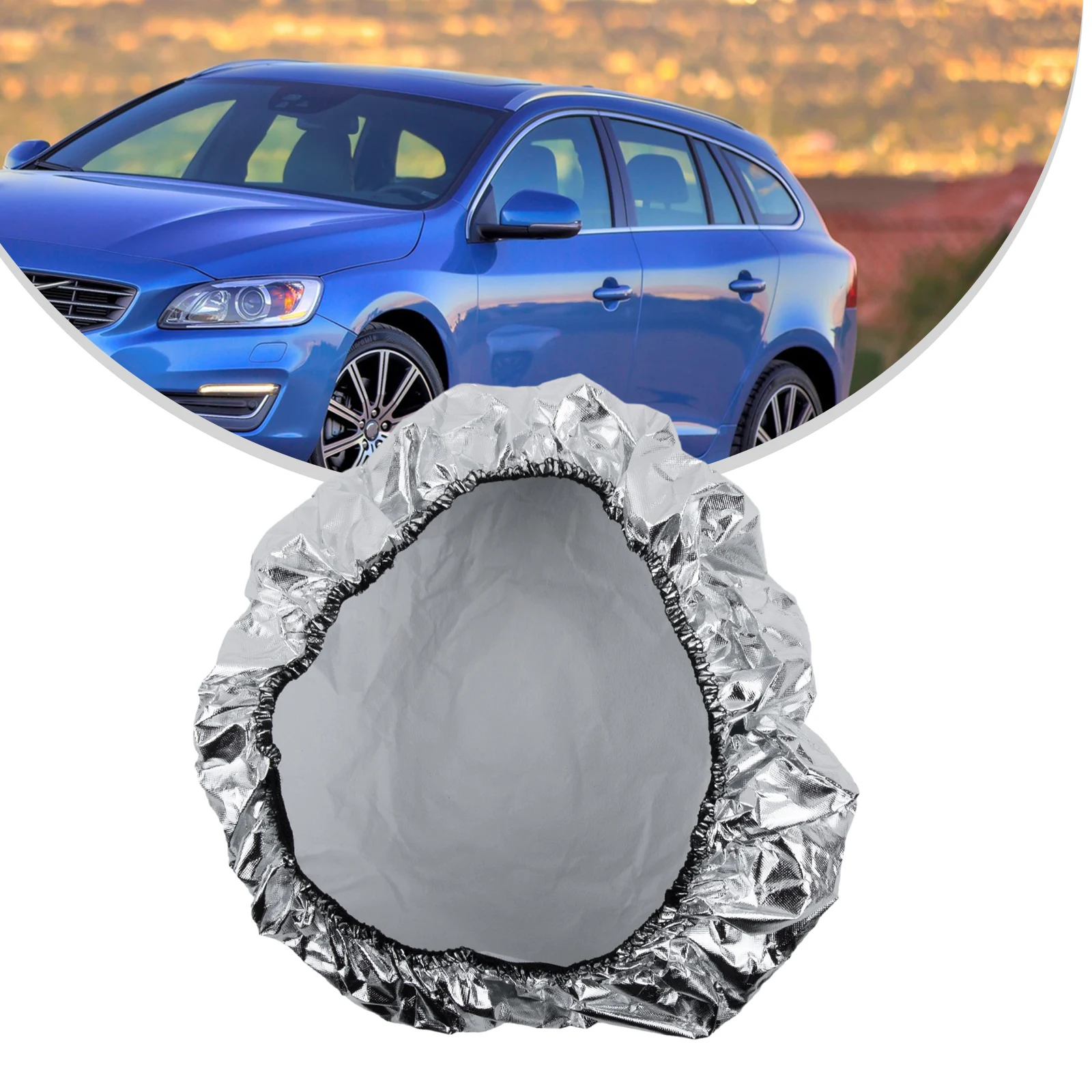 Silver Universal Car Steering Wheel Sun Shade Cover Premium Aluminum Film & Acupuncture Cotton Material Sun Heat Shield Cover
Silver Universal Car Steering Wheel Sun Shade Cover Premium Aluminum Film & Acupuncture Cotton Material Sun Heat Shield Cover