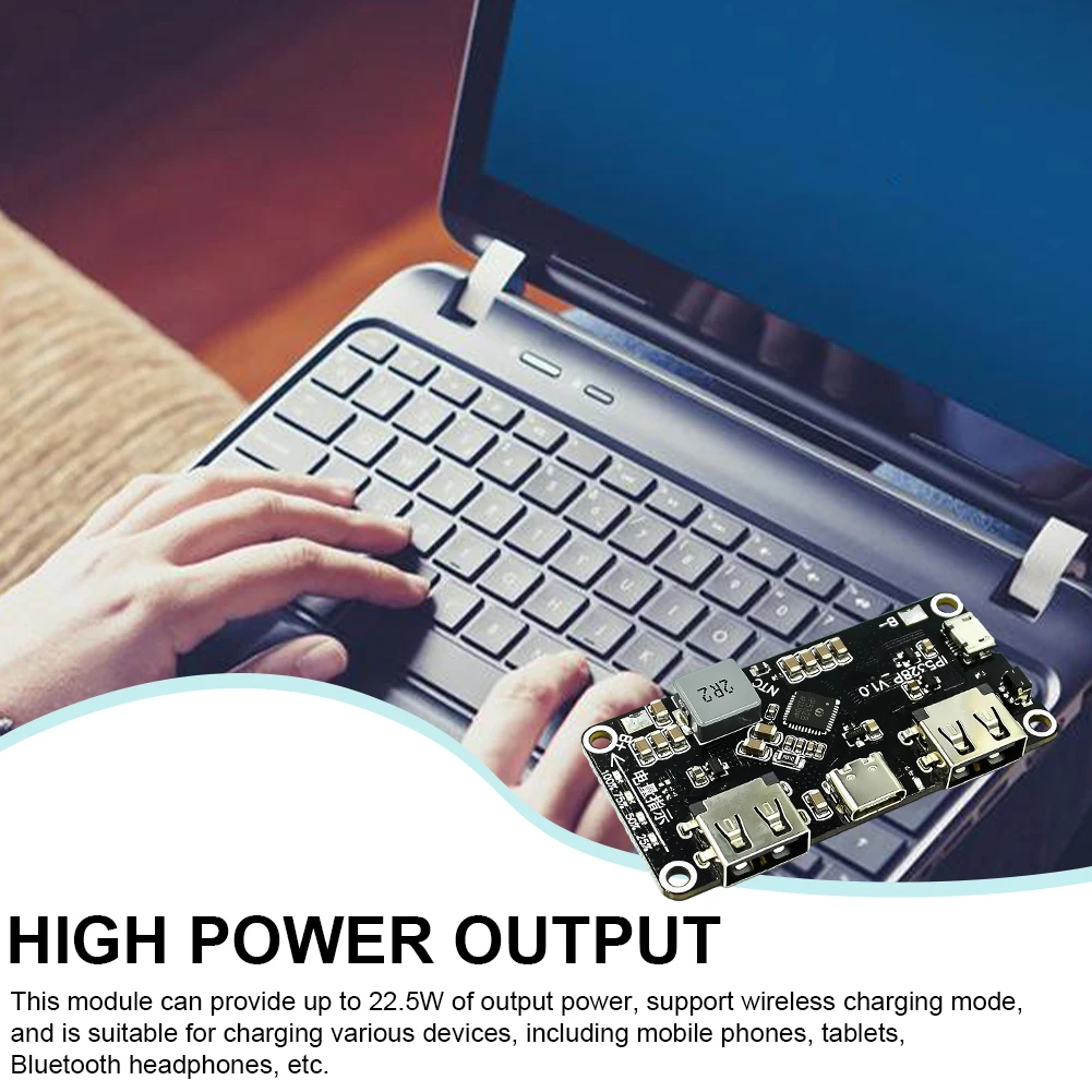 QC4.0 QC3.0 Micro/Type-C USB Mobile Power Bank Module 5A Dual USB 18650 Charging Module 22.5W Temperature Circuit Protection
QC4.0 QC3.0 Micro/Type-C USB Mobile Power Bank Module 5A Dual USB 18650 Charging Module 22.5W Temperature Circuit Protection