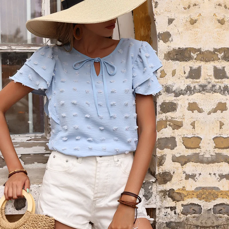 2024 Summer New Cross Border Women's Wear European and American Solid Color Chiffon Jacquard Shirt for Women
2024 Summer New Cross Border Women's Wear European and American Solid Color Chiffon Jacquard Shirt for Women