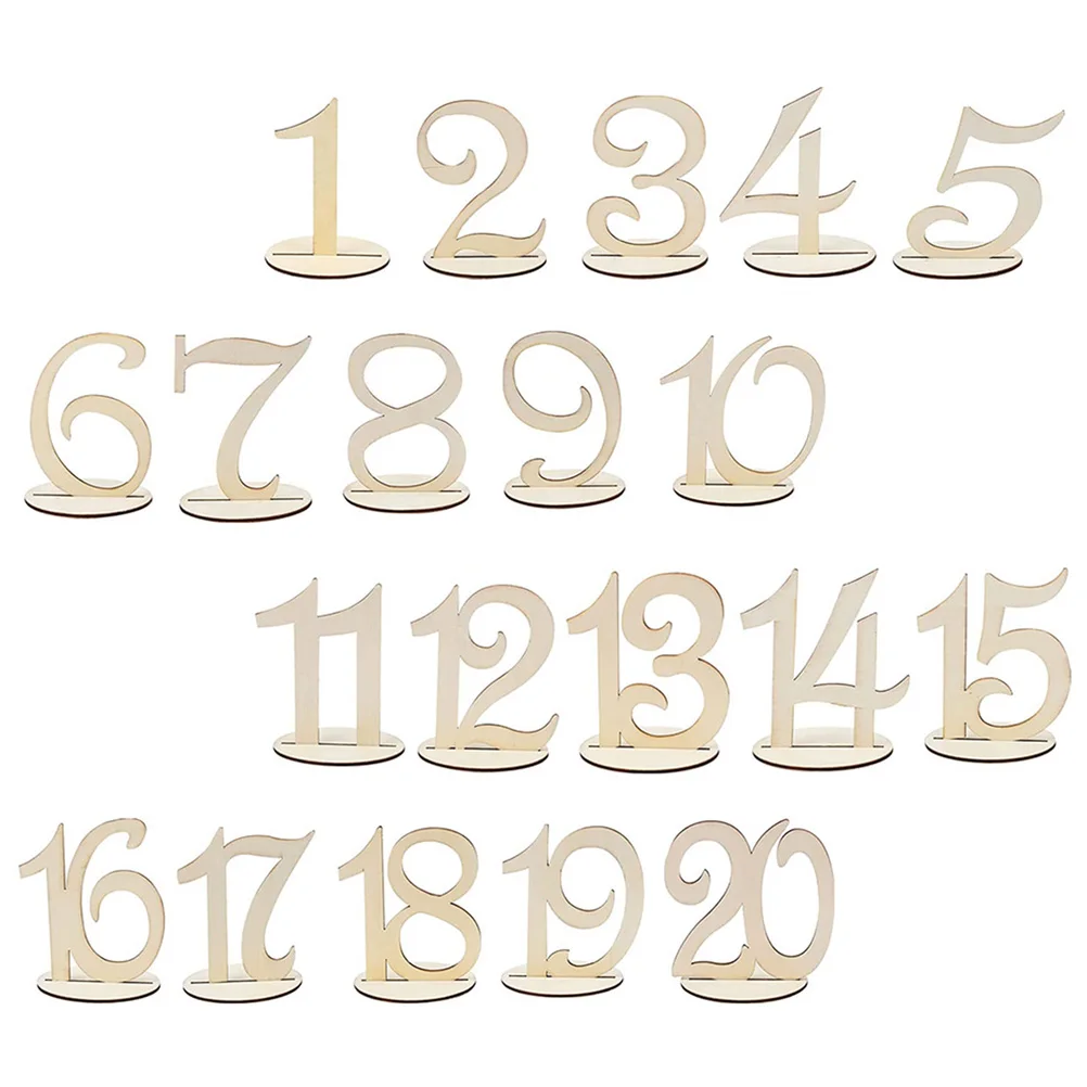 20 Pcs Digital Seat Board Wedding Decor Table Number Stands Numbers Card Decoration Wood Self Standing Banquet Signs
20 Pcs Digital Seat Board Wedding Decor Table Number Stands Numbers Card Decoration Wood Self Standing Banquet Signs