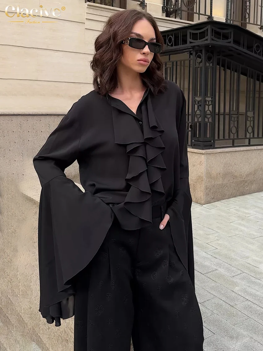 Clacive Fashion Loose Black Women's Shirt 2025 Casual Stand Collar Long Sleeve Shirts Elegant Classic Solid Top Female Clothing
Clacive Fashion Loose Black Women's Shirt 2025 Casual Stand Collar Long Sleeve Shirts Elegant Classic Solid Top Female Clothing