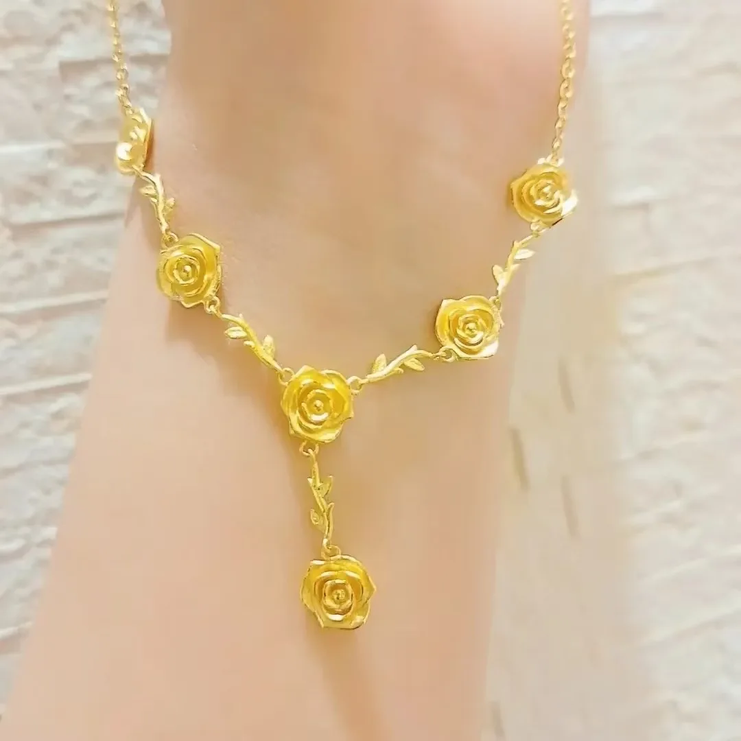 2025 New Hot Selling Rose Branch Bracelet Simple New Women's Jewelry Fashion Necklace Flower Premium Necklace
2025 New Hot Selling Rose Branch Bracelet Simple New Women's Jewelry Fashion Necklace Flower Premium Necklace