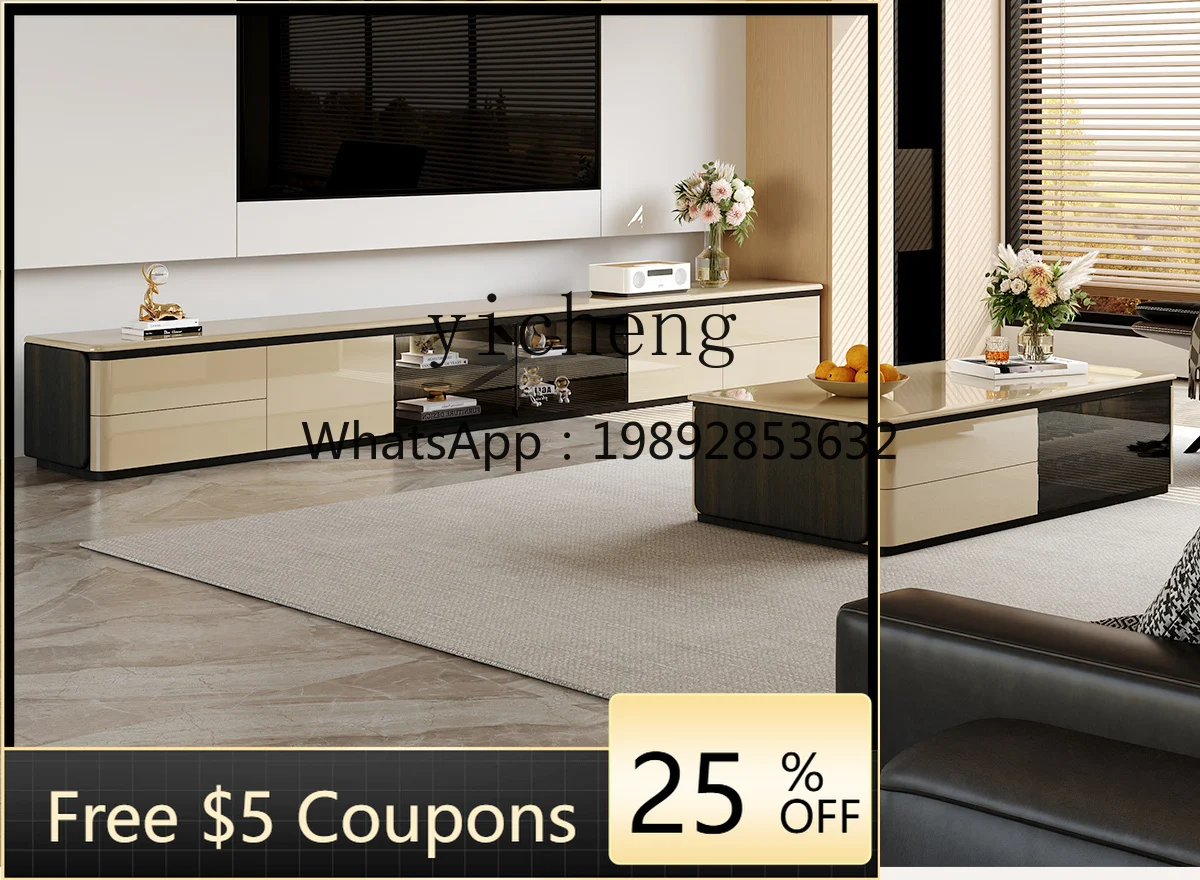 light luxury TV cabinet solid wood floor living room glass new coffee table combination baking paint
light luxury TV cabinet solid wood floor living room glass new coffee table combination baking paint