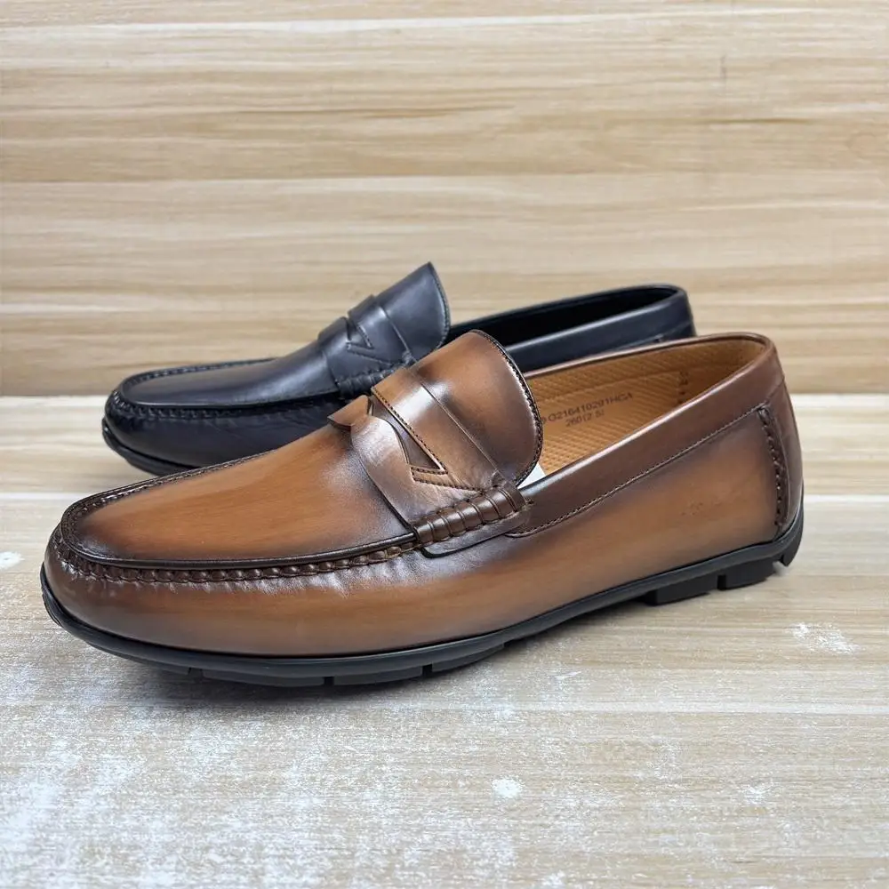 Мужские повседневные лоферы из воловьей кожи, противоскользящие, удобные, онлайн-цветные, натирающие, без шнуровки
Мужские повседневные лоферы из воловьей кожи, противоскользящие, удобные, онлайн-цветные, натирающие, без шнуровки